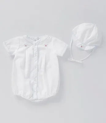 Petit Ami Baby Boys Newborn-9 Months Short-Sleeve Baseball Bodysuit