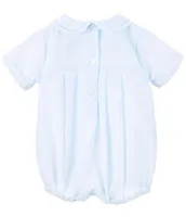 Petit Ami Baby Boys Preemie-Newborn Pleated Jon Shortall & Hat