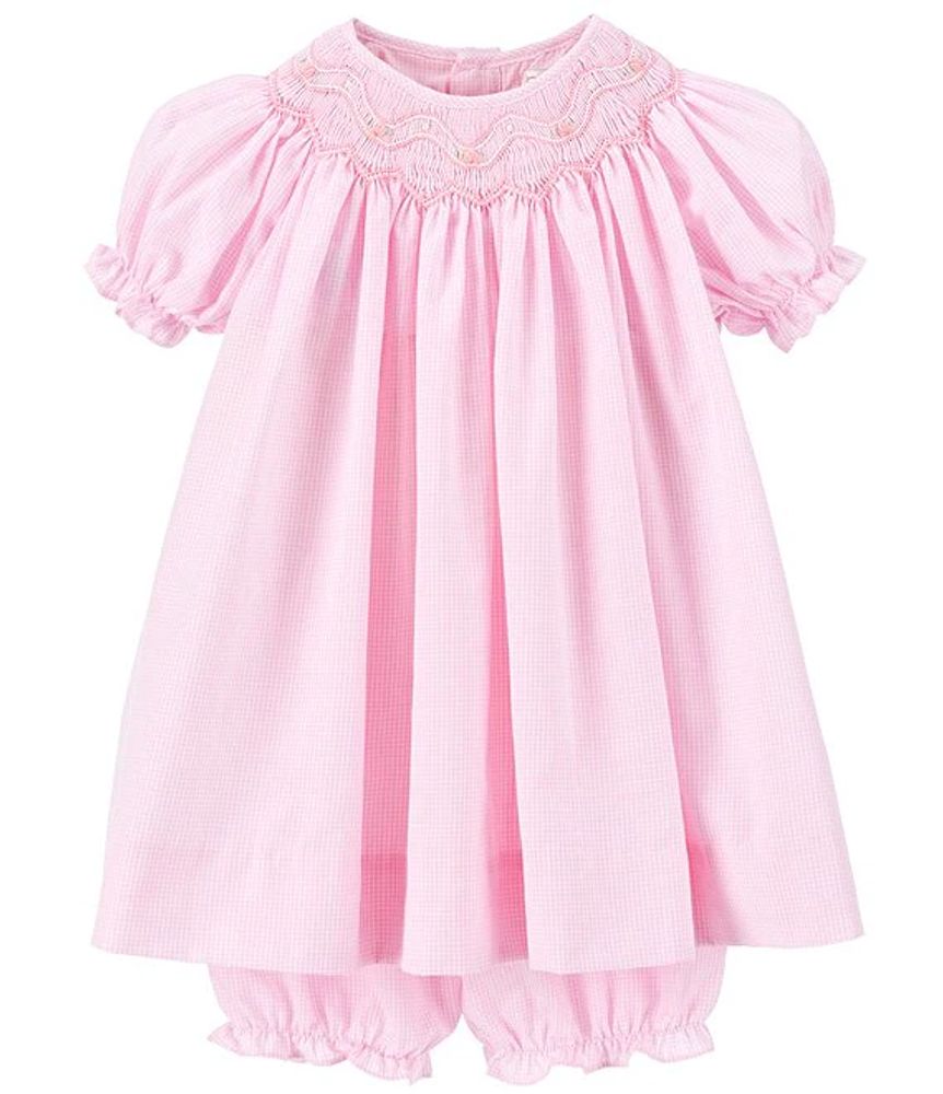 Petit Ami Baby Girls 3-9 Months Smocked Gingham Dress