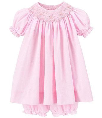 Petit Ami Baby Girls 3-9 Months Smocked Gingham Dress