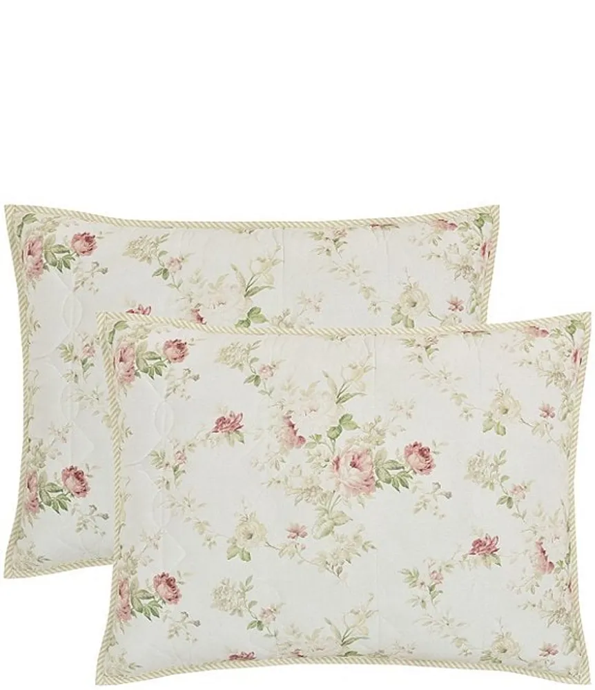 Piper & Wright Amalia Quilt Collection Rose Bouquet Print Pillow Sham