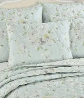 Piper & Wright Cassia Quilt Collection Watercolor Floral Quilted Pillow Sham