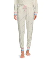 PJ Salvage Heart Print Peachy Knit Coordinating Sleep Jogger