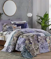 Poetic Wanderlust Tracy Porter Lavender Mixed Media Patchwork Lillian Quilt