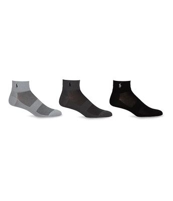 Polo Ralph Lauren Quarter Length Athletic Socks 3-Pack