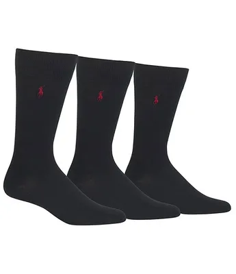 Polo Ralph Lauren Solid Dress Socks 3-Pack