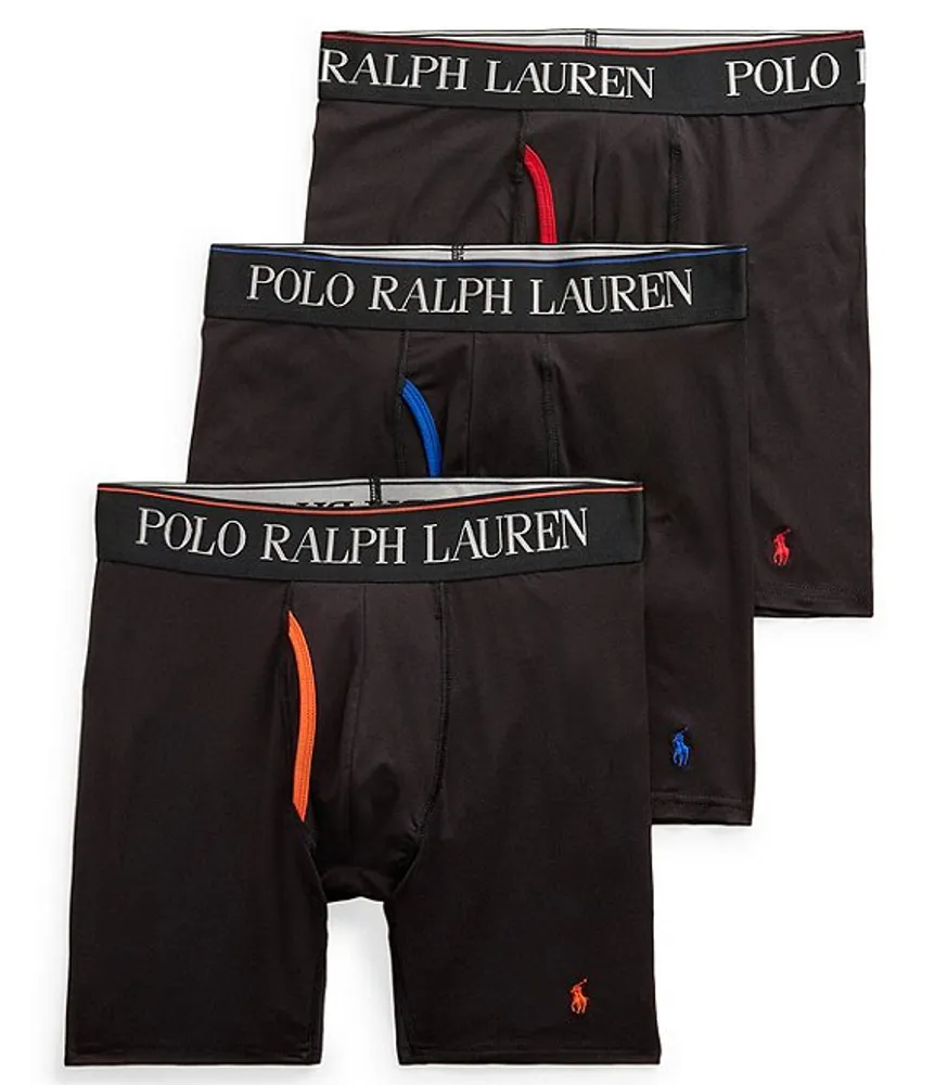 Polo Ralph Lauren 4D Flex Cooling Microfiber 6#double; Long Leg Boxer Brief  3-Pack