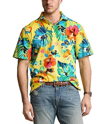 Polo Ralph Lauren Big & Tall Classic-Fit Floral Mesh Short Sleeve Shirt