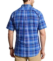 Polo Ralph Lauren Big & Tall Classic Fit Plaid Oxford Short Sleeve Woven Shirt