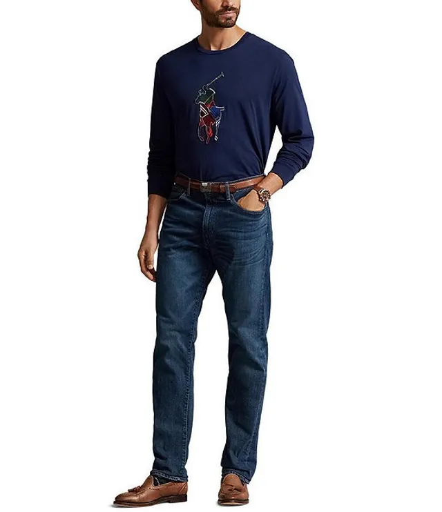Polo Ralph Lauren Shirt Mens Sz 3XB Plaid Blue Pony Long Sleeve