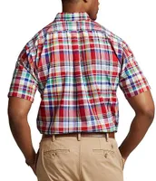 Polo Ralph Lauren Big & Tall Classic-Fit-Plaid Short Sleeve Oxford Woven Shirt