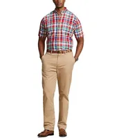 Polo Ralph Lauren Big & Tall Classic-Fit-Plaid Short Sleeve Oxford Woven Shirt