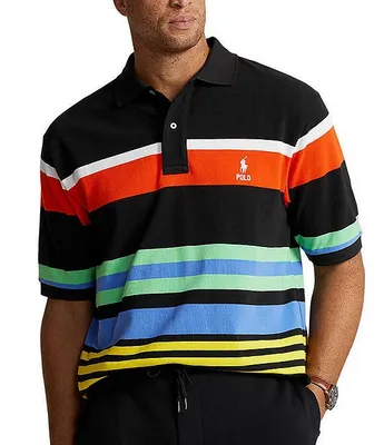 Polo Ralph Lauren Big & Tall Classic-Fit Striped Short Sleeve Mesh Shirt
