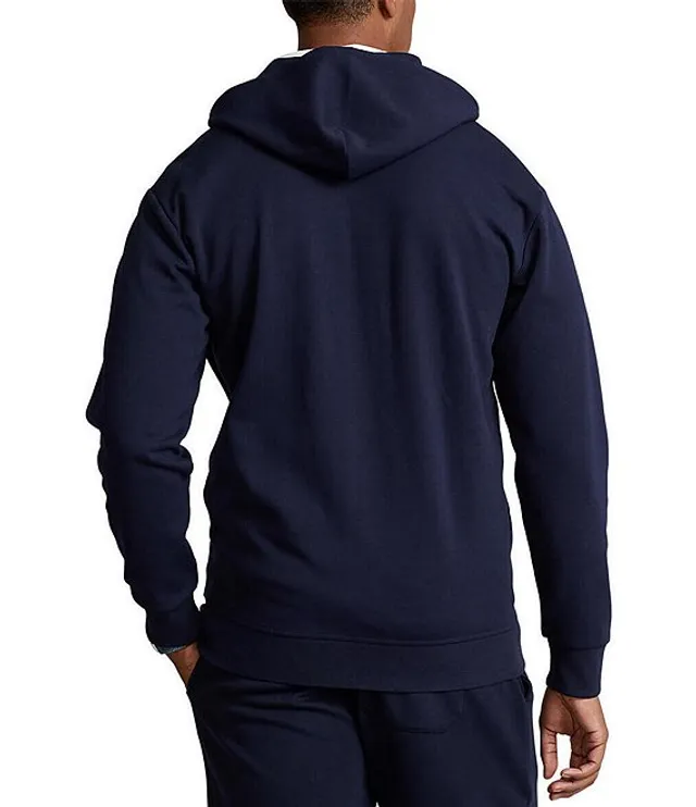 Polo Ralph Lauren Mens Big and Tall Double-Knit Full Zip Hoodie (2XB,  Aviator Navy) at  Men's Clothing store