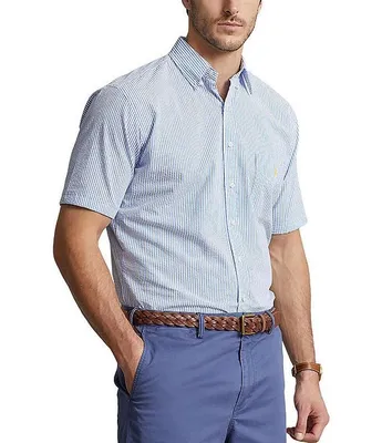 Polo Ralph Lauren Big & Tall Seersucker Short Sleeve Woven Shirt