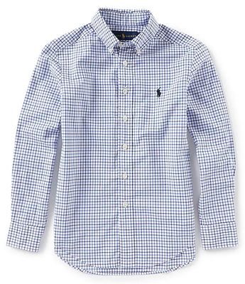Polo Ralph Lauren Big Boys 8-20 Long-Sleeve Checked Plaid Poplin Shirt