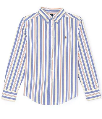 Polo Ralph Lauren Big Boys 8-20 Long-Sleeve Plaid Oxford Shirt