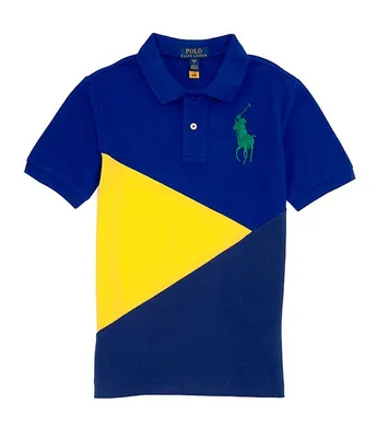 Polo Ralph Lauren Big Boys 8-20 Short Sleeve Pony Color Block Mesh Shirt