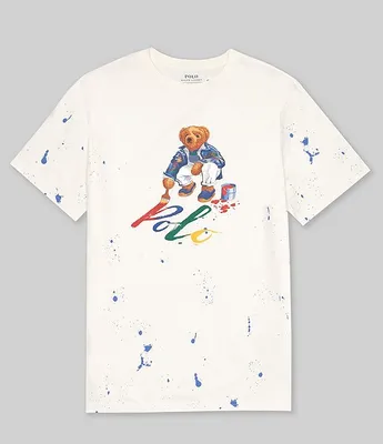 Polo Ralph Lauren Big Boys 8-20 Short-Sleeve Paint Splatter Printed/Polo Bear Jersey T-Shirt