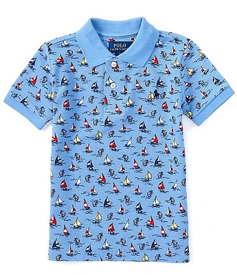 Polo Ralph Lauren Big Boys 8-20 Short Sleeve Sailboat Print Mesh Shirt