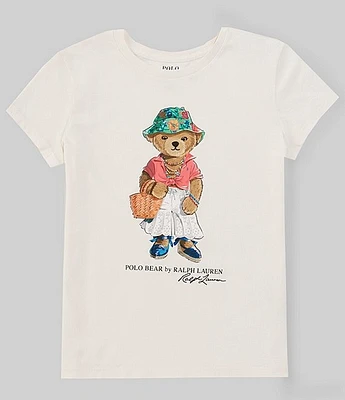 Polo Ralph Lauren Big Girls 7-16 Cap Sleeve Bear Jersey T-Shirt