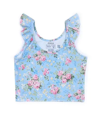 Polo Ralph Lauren Big Girls 7-16 Ruffle-Strap Floral Tank Top