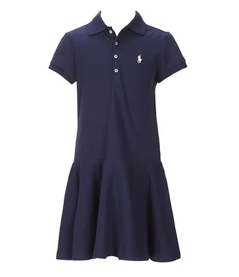 Polo Ralph Lauren Big Girls 7-16 Short-Sleeve Mesh Dropwaist Dress