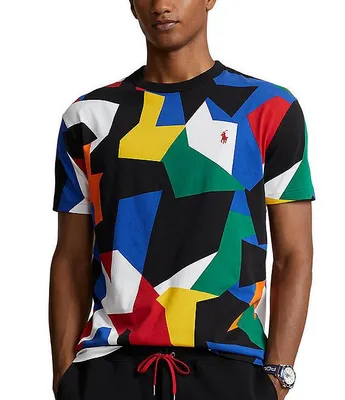 Polo Ralph Lauren Classic-Fit Abstract-Print Short Sleeve Jersey T-Shirt