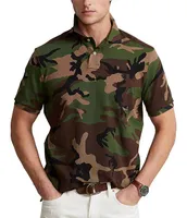 Polo Ralph Lauren Classic-Fit Camo Mesh Short-Sleeve Shirt