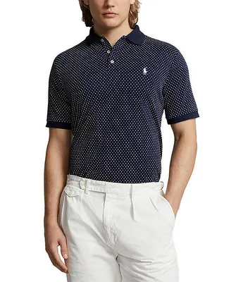 Polo Ralph Lauren Classic Fit Dot Print Soft Cotton Short Sleeve Shirt