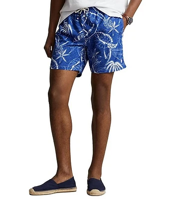 Polo Ralph Lauren Classic Fit Hoffman Tropical Floral Printed 5.75#double; Inseam Swim Trunks