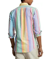Polo Ralph Lauren Classic Fit Multicolor Stripe Oxford Long Sleeve Woven Shirt