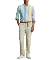 Polo Ralph Lauren Classic Fit Multicolor Stripe Oxford Long Sleeve Woven Shirt