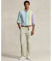 Polo Ralph Lauren Classic Fit Multicolor Stripe Oxford Long Sleeve Woven Shirt