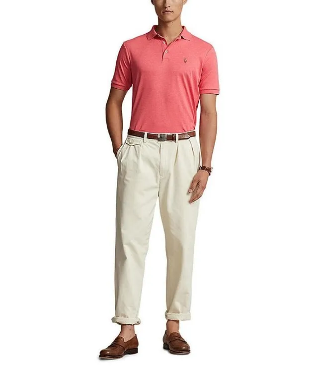 Polo Ralph Lauren Classic-Fit Soft Cotton Printed Carmel Pink Short-Sleeve  Polo Shirt