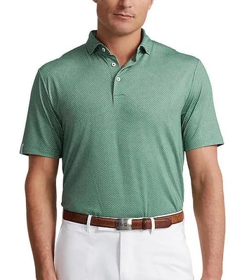 Polo Ralph Lauren Classic-Fit Performance Stretch Pin Dot Short Sleeve Shirt