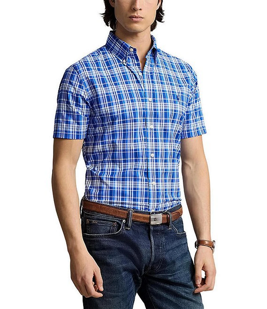 Polo Ralph Lauren Classic Fit Performance Stretch Plaid Short Sleeve Woven Shirt