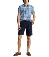 Polo Ralph Lauren Classic Fit Plaid Performance Stretch Short Sleeve Twill Woven Shirt