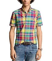 Polo Ralph Lauren Classic Fit Plaid Short Sleeve Oxford Shirt