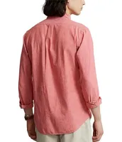 Polo Ralph Lauren Classic Fit Red Chambray Long Sleeve Shirt