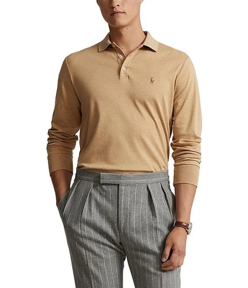 Soft Cotton Long-Sleeve Polo Shirt, Ralph Lauren