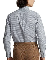 Polo Ralph Lauren Classic Fit Stretch Button-Down Collar Checked Poplin Dress Shirt