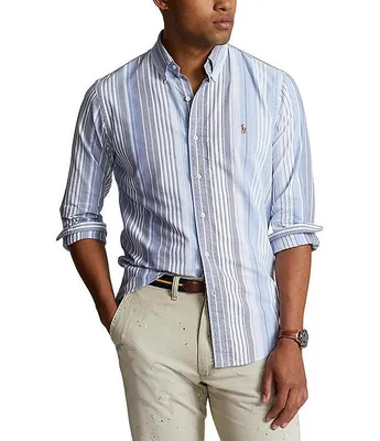 Polo Ralph Lauren Classic Fit Stripe Oxford Long Sleeve Woven Shirt