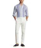 Polo Ralph Lauren Classic Fit Striped Linen Long Sleeve Woven Shirt
