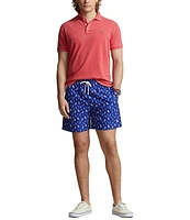 Polo Ralph Lauren Classic Fit Traveler Sailboat-Print 5.75#double; Inseam Swim Trunks