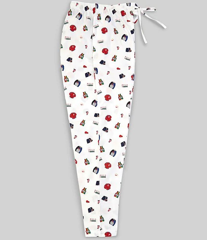 Polo Ralph Lauren Classic Stadium Conversational Print Woven Pajama Pants |  Brazos Mall
