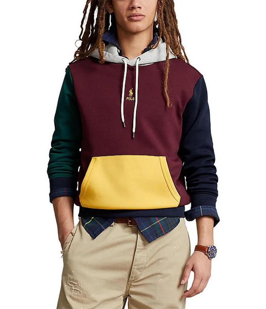 Polo by Ralph Lauren, Shirts, Polo Ralph Lauren Logo Colorblock Rl Fleece  Pullover Hoodie Sweatshirt