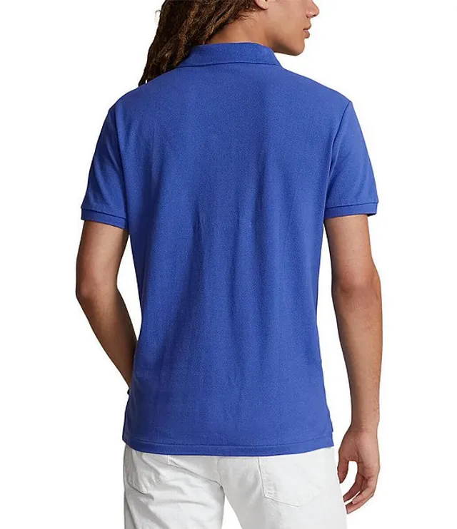 Polo Ralph Lauren Classic Fit Mesh Polo Shirt Female Polo Shirt Light Blue Size XS Cotton