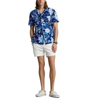 Polo Ralph Lauren Floral Terry Short Sleeve Woven Camp Shirt