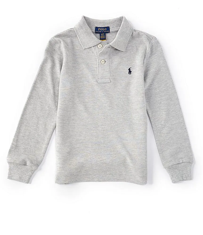 Polo Ralph Lauren Little Boys 2T-7 Basic Mesh-Long Sleeves Knit Shirt
